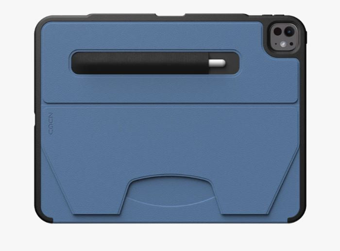 ZUGU iPad Pro 13" / 11" - M4/M5 (2024/2025) Case - Slate Blue [V] - كفر ايباد + ستاند + مكان للقلم