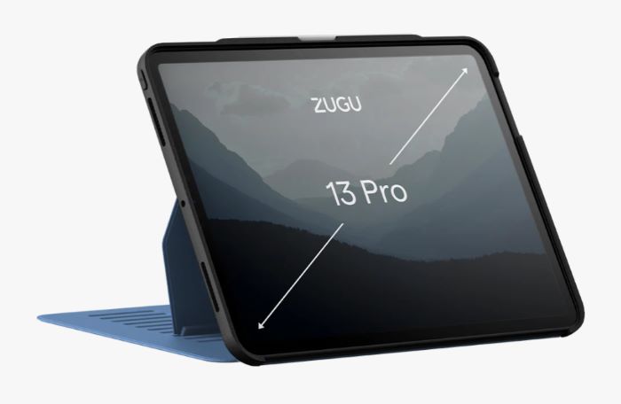 ZUGU iPad Pro 13" / 11" - M4/M5 (2024/2025) Case - Slate Blue [V] - كفر ايباد + ستاند + مكان للقلم
