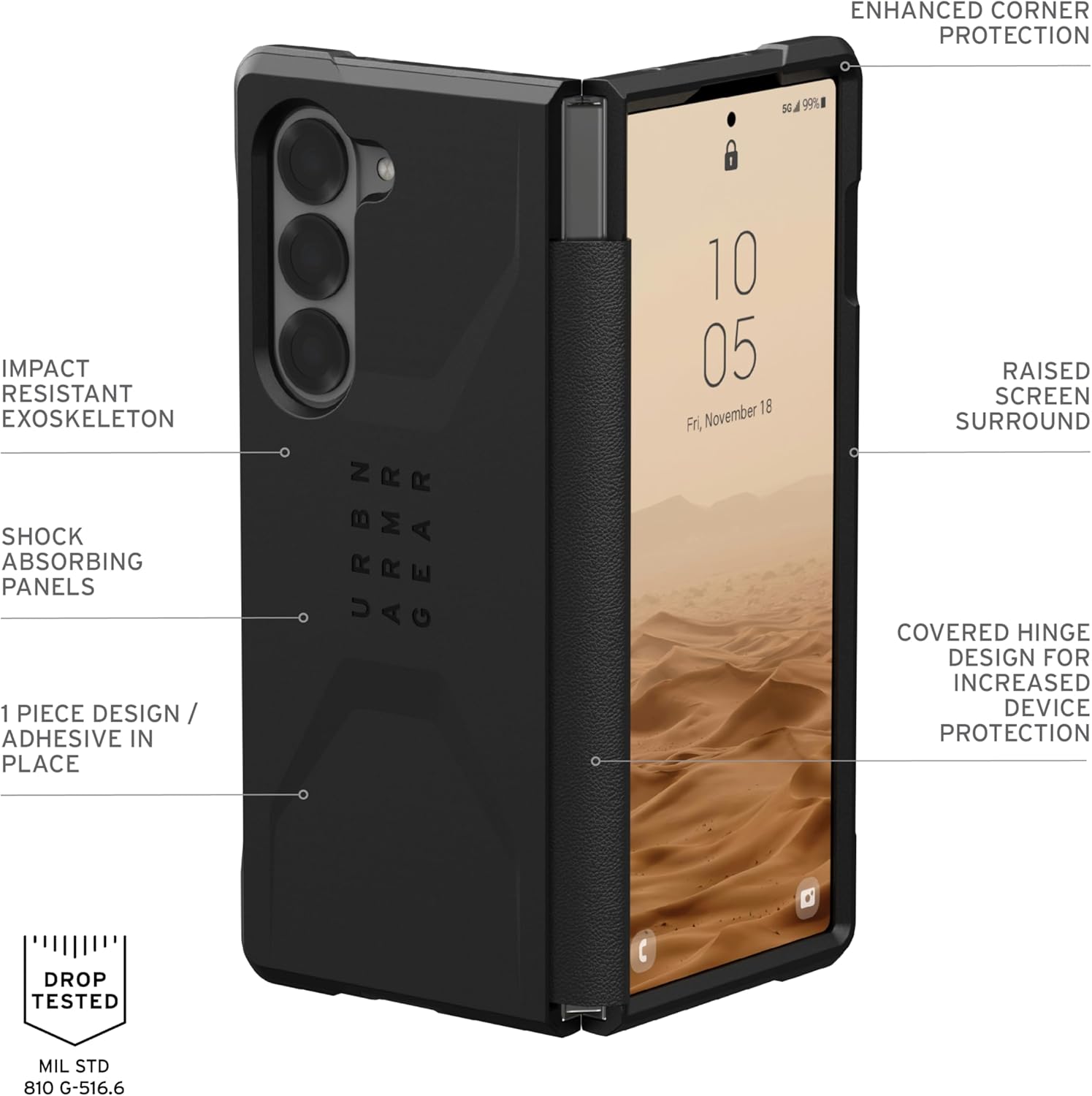 UAG Samsung Galaxy Z Fold 6 Civilian Black