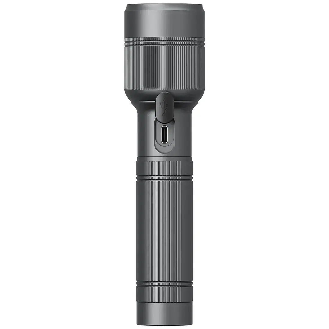 Porodo PDFL5102GY Lumalite 2500 – High-Power Rechargeable Flashlight [O]- كشاف  – قوة إضاءة عالية للمغامرات الثقيلة - كفالة 24 شهر
