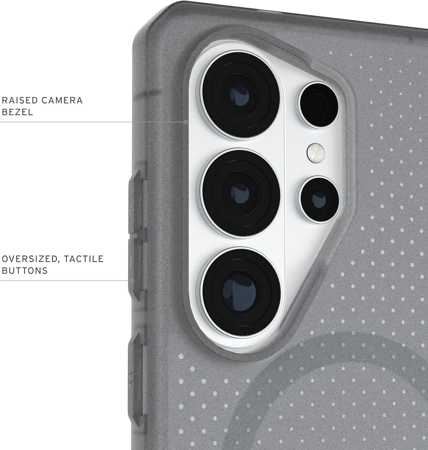 UAG Samsung Galaxy S26 Ultra Dot w/Magnet Case - Ash [V] -  S26 كفر جلاجسي  - حماية عالية - ماغ سيف - سامسونج ألتر