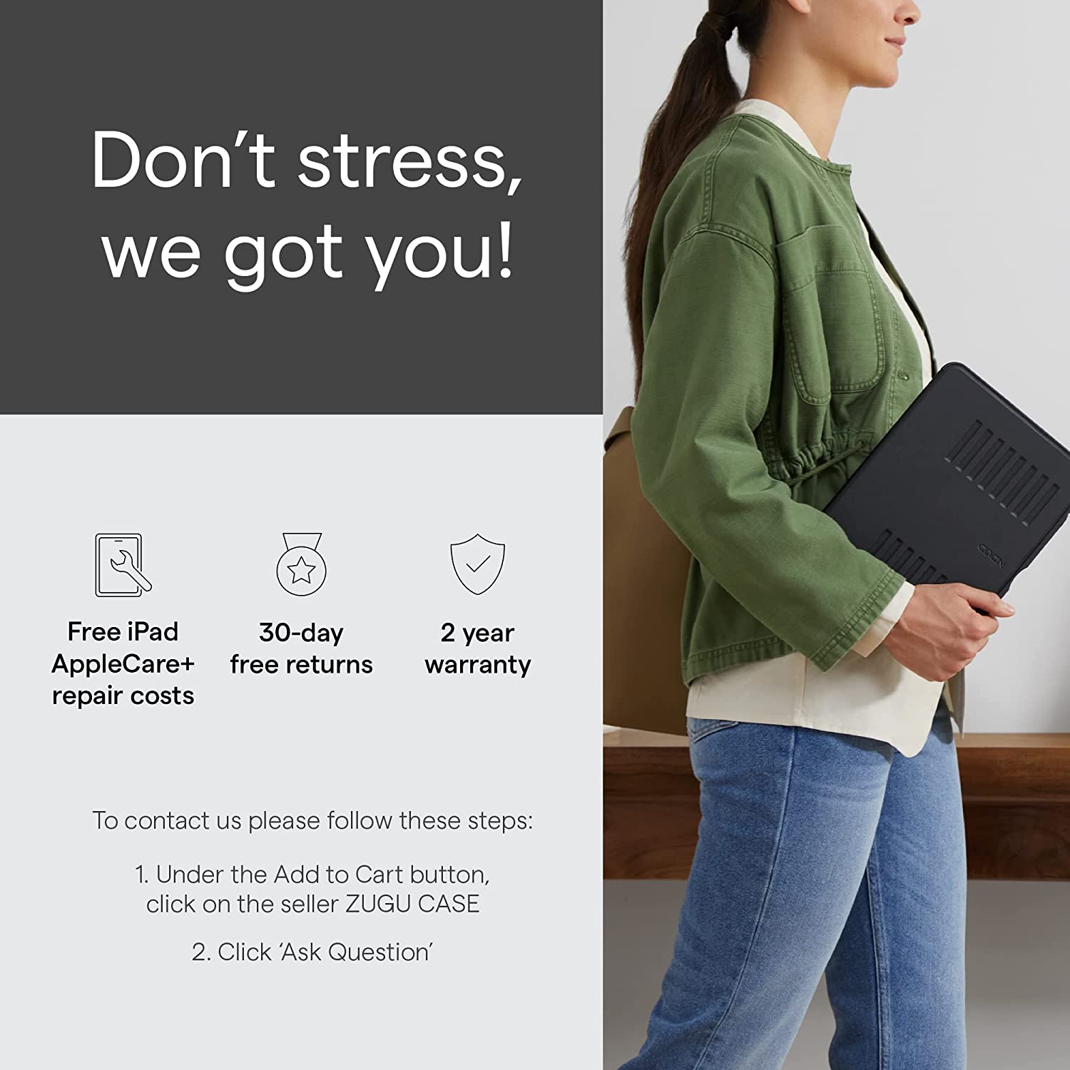 Zugu iPad Air 11" - 2024 - Colors - Alpha Case - Colors Slate [v] - كفر ايباد