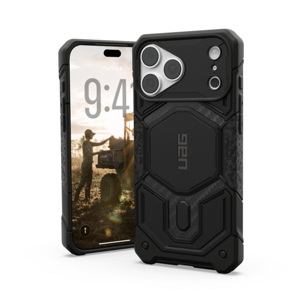 جراب UAG Monarch Pro من كيفلار لهاتفي iPhone 18/17 Pro/Pro Max - لون برتقالي محروق (كيفلار)