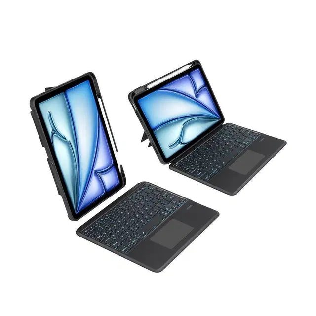 Yesido KB34B Magnetic Keyboard Case iPad  Arabic - Black [H] - كفر ايباد + كيبورد - لوحة مفاتيح عربي / انجليزي + مكان للقلم