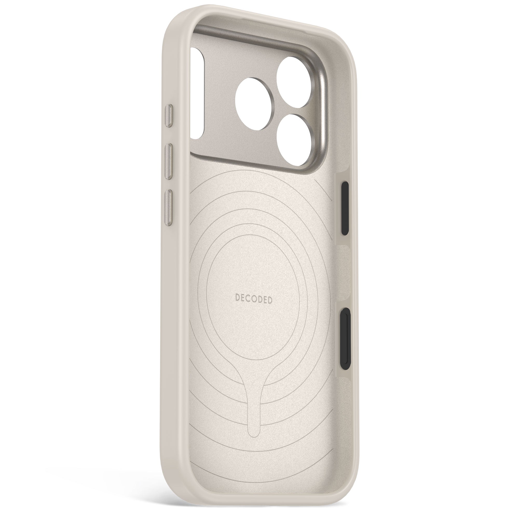 Decoded AntiMicrobial Silicone Backcover for iPhone 18/17 Pro/Pro Max case - Pebble Grey