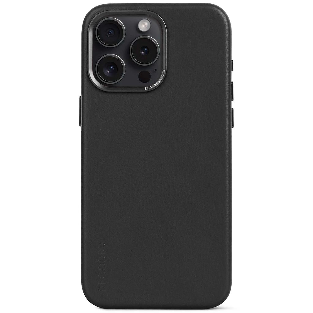 Decoded iPhone 15 Pro 15 Pro Max Leather Magsafe Case - black [V] - كفر ايفون 15 برو/15 برو ماكس جلد ماج سيف - أسود