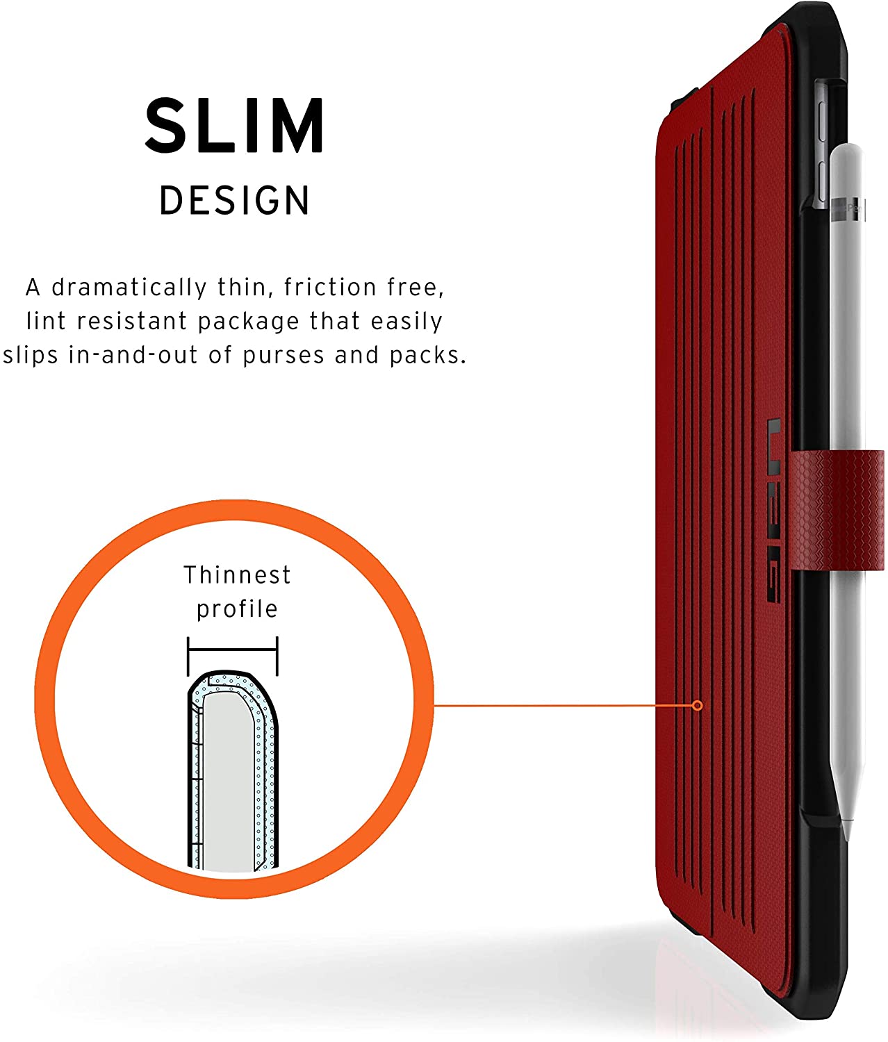 UAG iPad 10.2/10.5" (7th, 8th & 9th Gen) Metropolis Case - Magma [V] - كفر ايباد حماية عاليه
