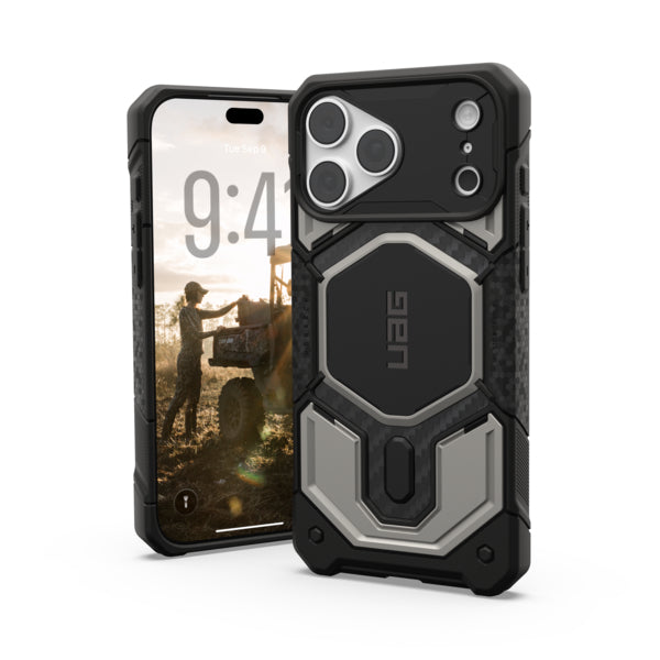 جراب UAG Monarch Pro من كيفلار لهاتفي iPhone 18/17 Pro/Pro Max - لون برتقالي محروق (كيفلار)