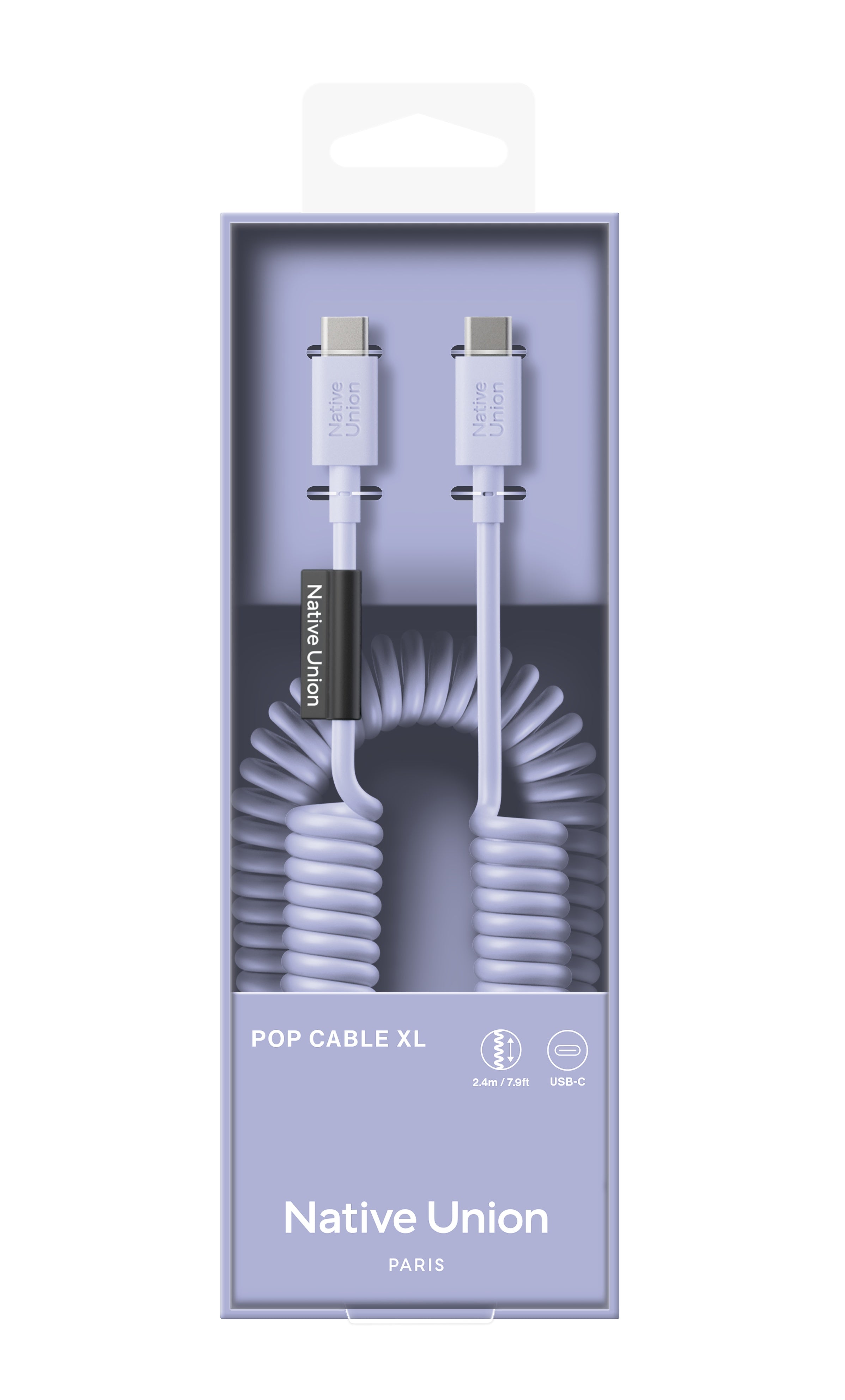 Native Union POP CABLE XL type C-C 2.4M 60W - Lilac