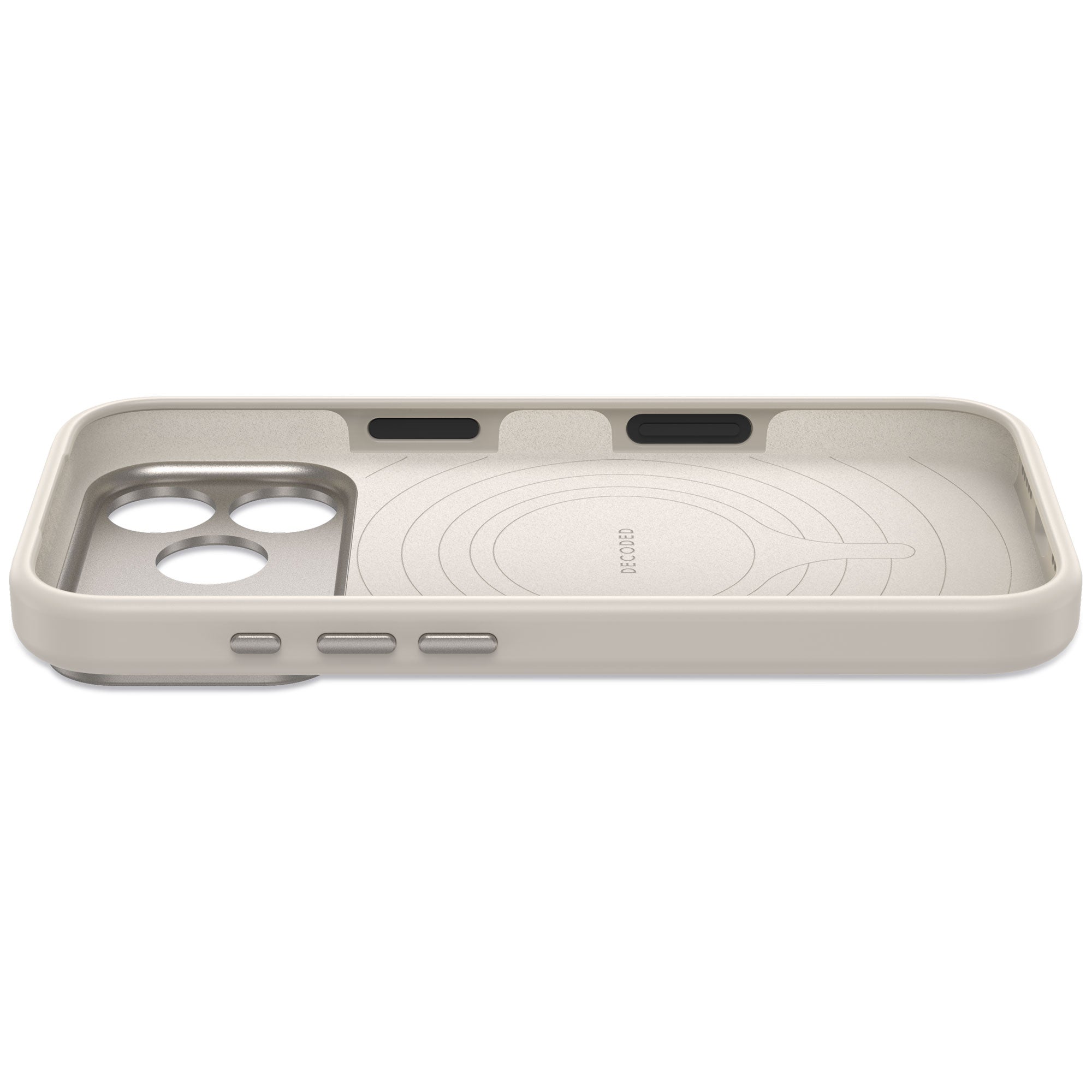 Decoded AntiMicrobial Silicone Backcover for iPhone 18/17 Pro/Pro Max case - Pebble Grey