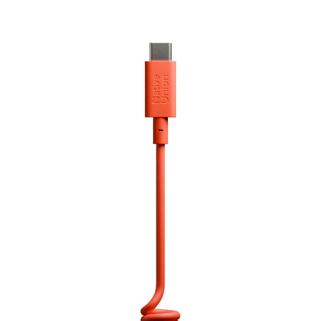 Native Union Pop Phone Alarm Red [V] - سماعة اذن - مع مايكروفون - تايب سي - فردة احادية - كفالة 5 سنوات