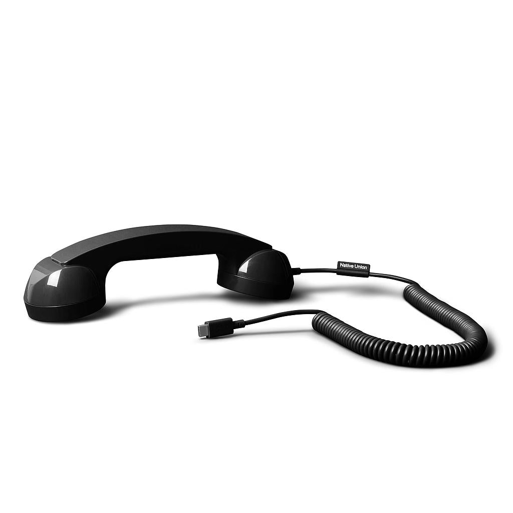 Native Union Pop Phone black [V] - سماعة اذن - مع مايكروفون - تايب سي - فردة احادية - كفالة 5 سنوات