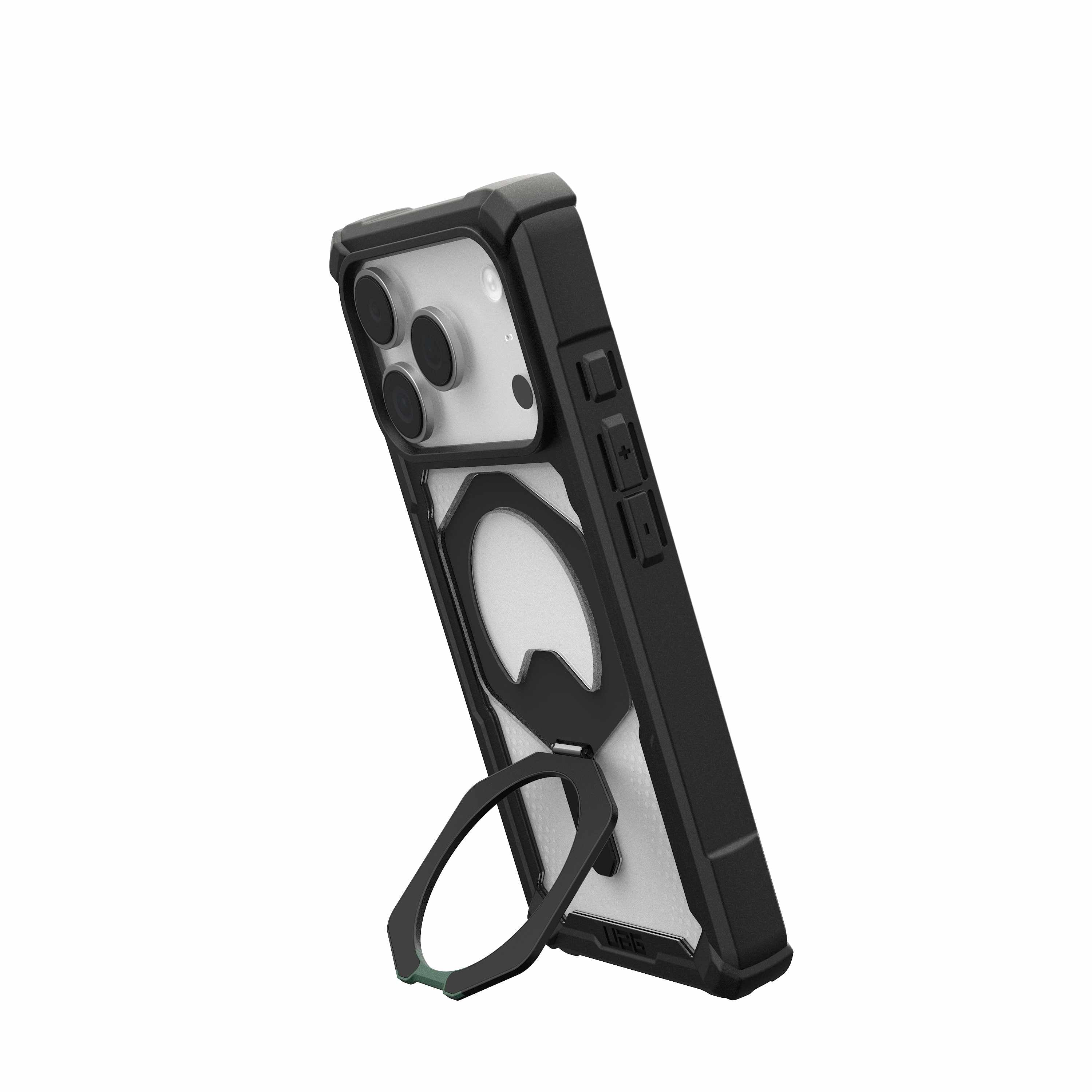 UAG iPhone 17 Pro/ 17 Pro Max Plasma XTE Magsafe Case - Black/Clear [V] - كفر حماية عالية - ايفون 17 برو / 17 بروماكس - ستاند بالطول والعرض - ماغ سيف