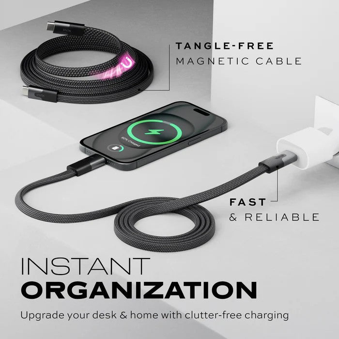 Statik MagStack Slim Pro Cable USB-C to USB-C 2M/6.6ft [V] سلك شحن  تايب سي - الى تايب سي - طول 2 متر