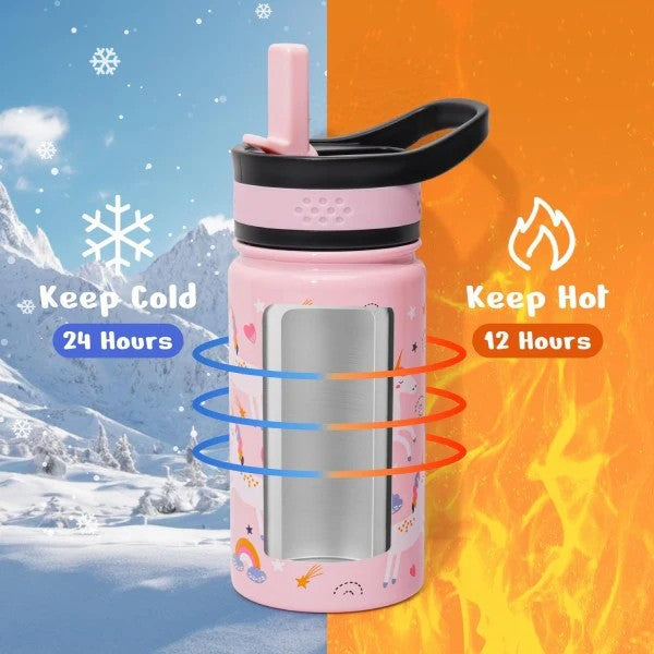 Buzio Kids Tumbler with Straw Lid 500ML Unicorn