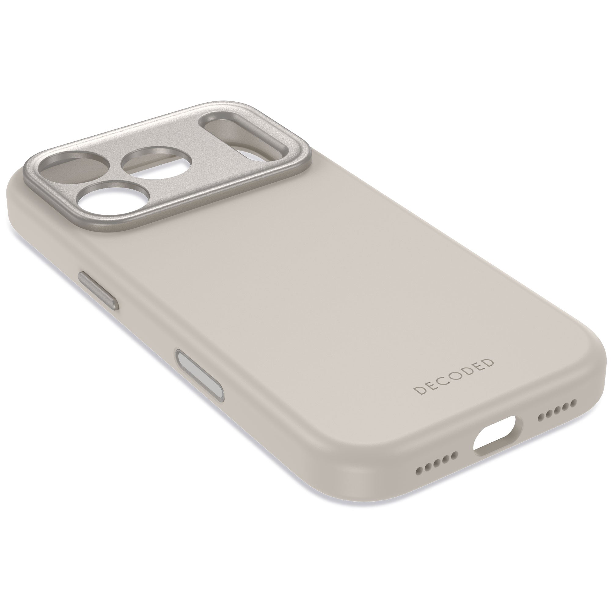 Decoded AntiMicrobial Silicone Backcover for iPhone 18/17 Pro/Pro Max case - Pebble Grey