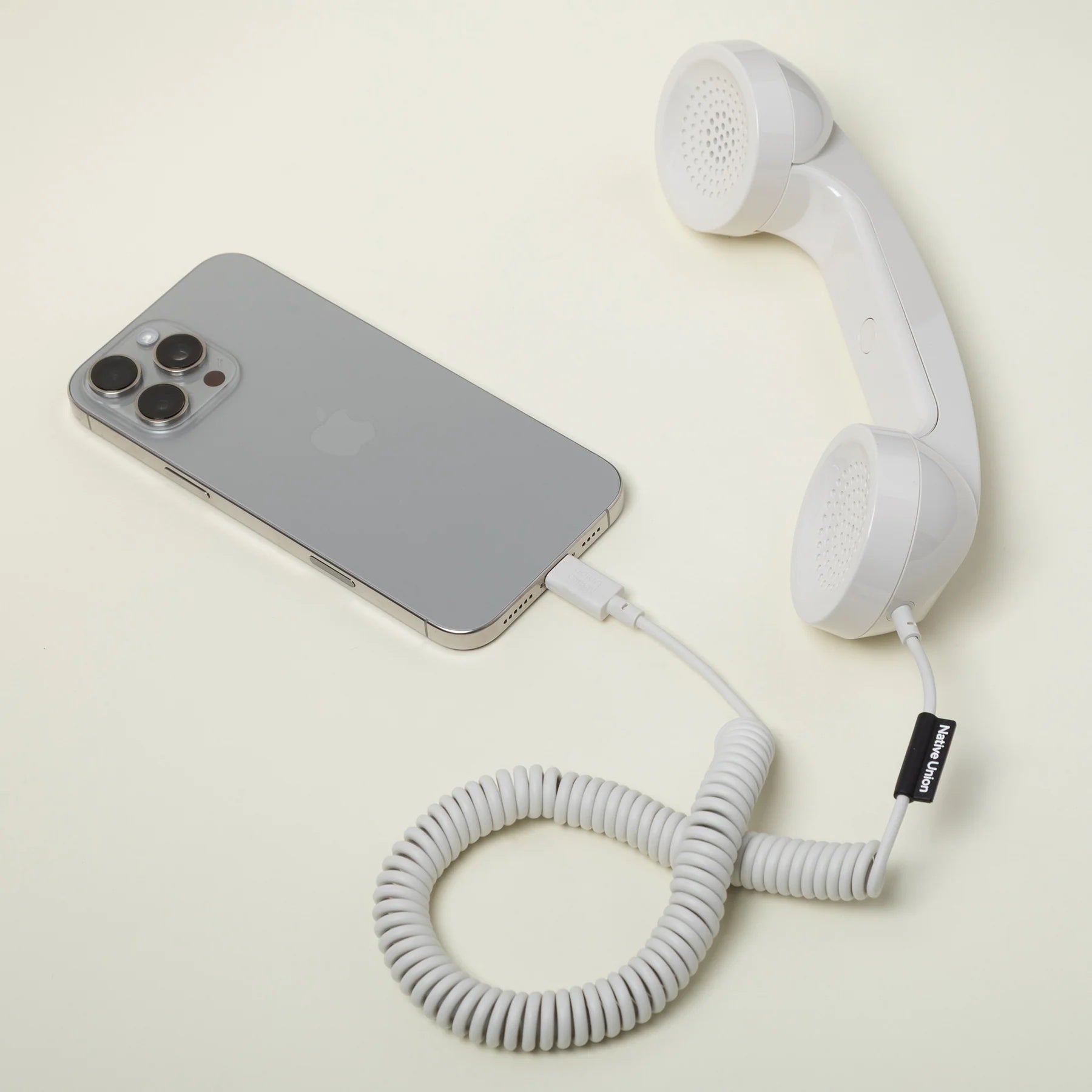 Native Union Pop Phone SandStone [V] - سماعة اذن - مع مايكروفون - تايب سي - فردة احادية - كفالة 5 سنوات