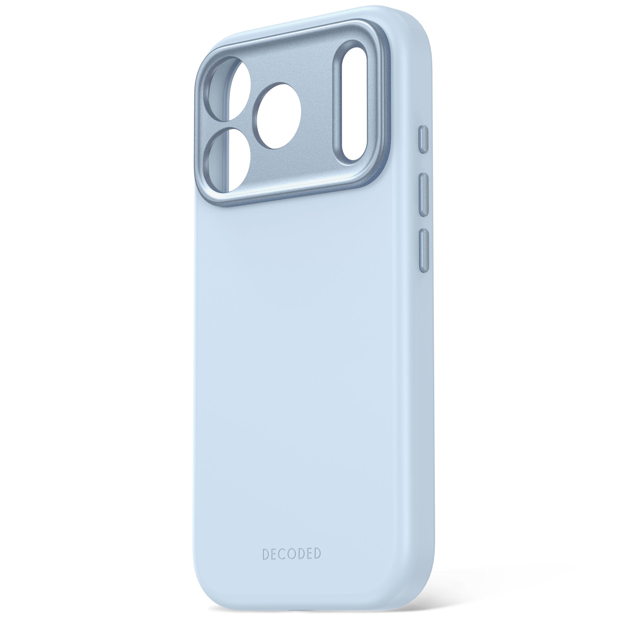 غطاء خلفي سيليكون مضاد للميكروبات من Decoded لهاتف iPhone 18/17 Pro/Pro Max - أزرق فاتح