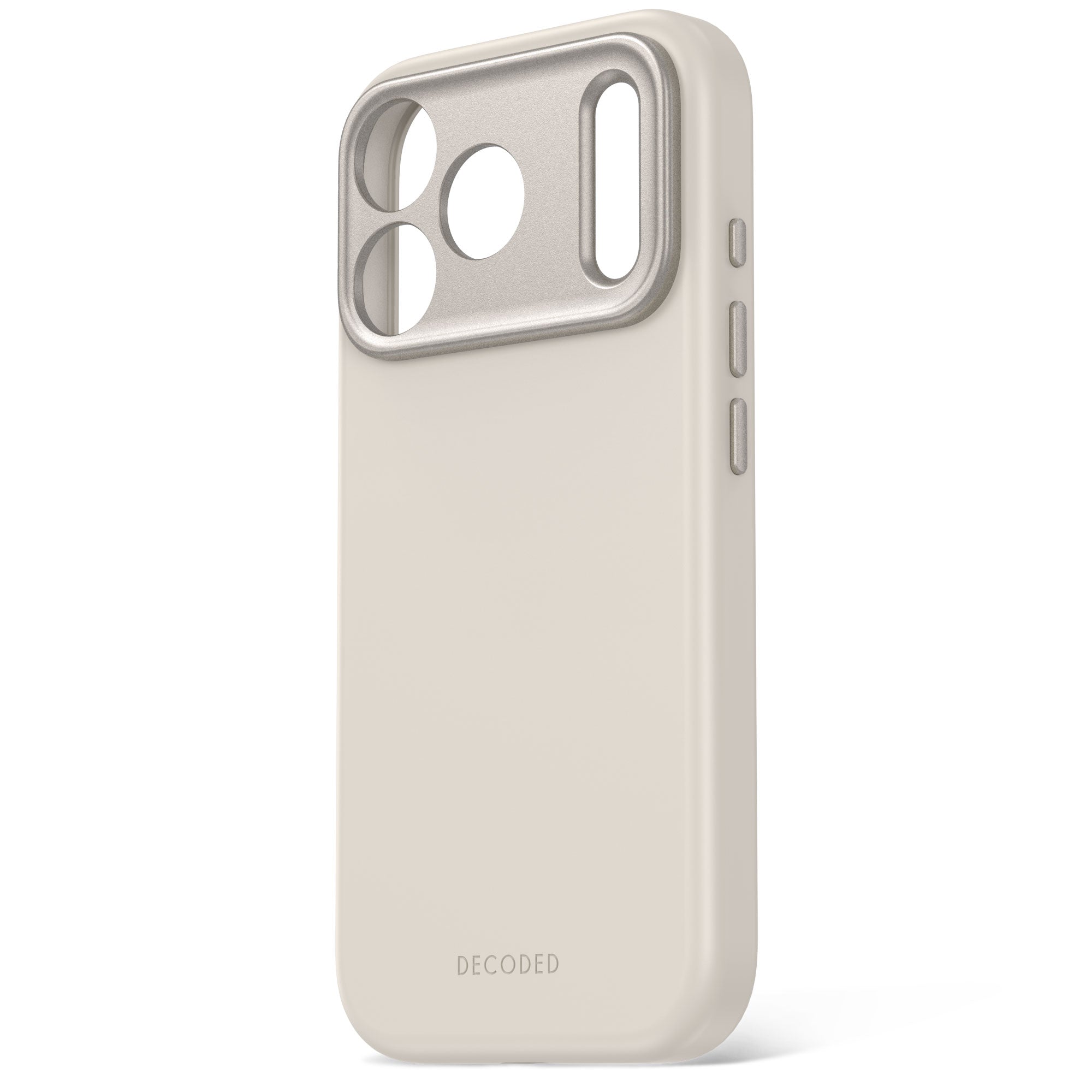 Decoded AntiMicrobial Silicone Backcover for iPhone 18/17 Pro/Pro Max case - Pebble Grey