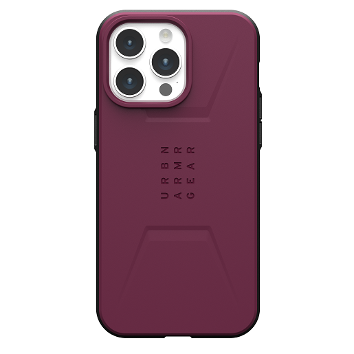 UAG Civilian Magsafe Case for iPhone 15 Pro/15 Pro Max - Bordeaux - [V] - كفر حماية عالية - ماغ سيف