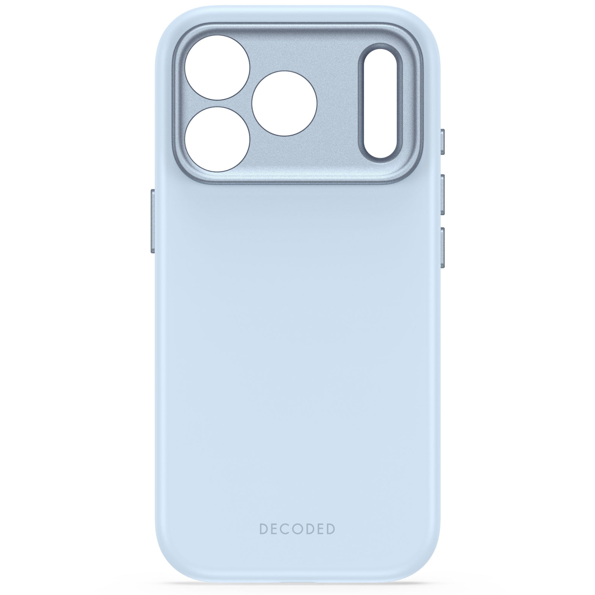 غطاء خلفي سيليكون مضاد للميكروبات من Decoded لهاتف iPhone 18/17 Pro/Pro Max - أزرق فاتح