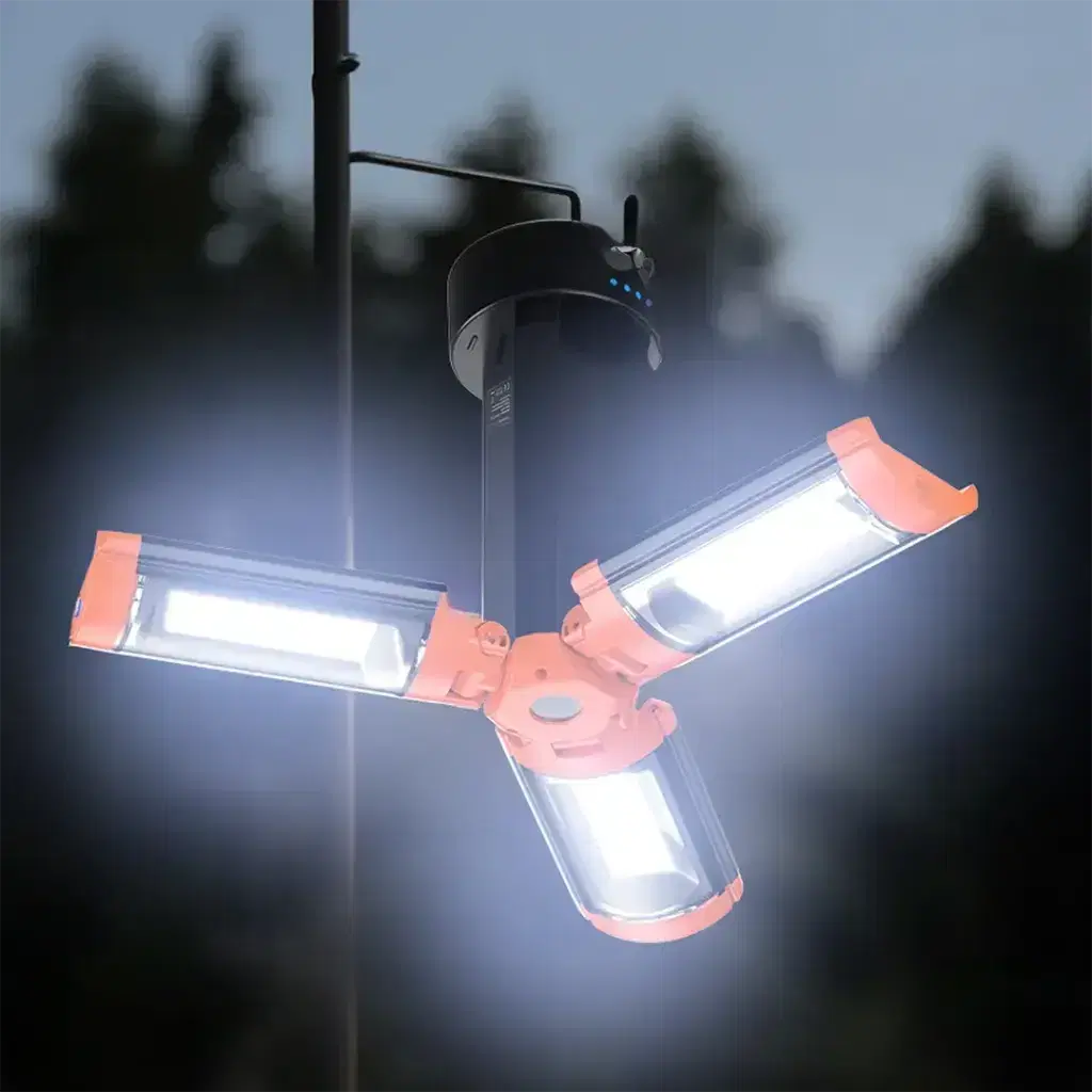 Porodo Lifestyle 9000mAh Work Lantern Foldable Multi-Mode LED Light [O]- مصباح عمل بورودو لايف ستايل 9000 مللي أمبير قابل للطي - كفالة 24 شهر