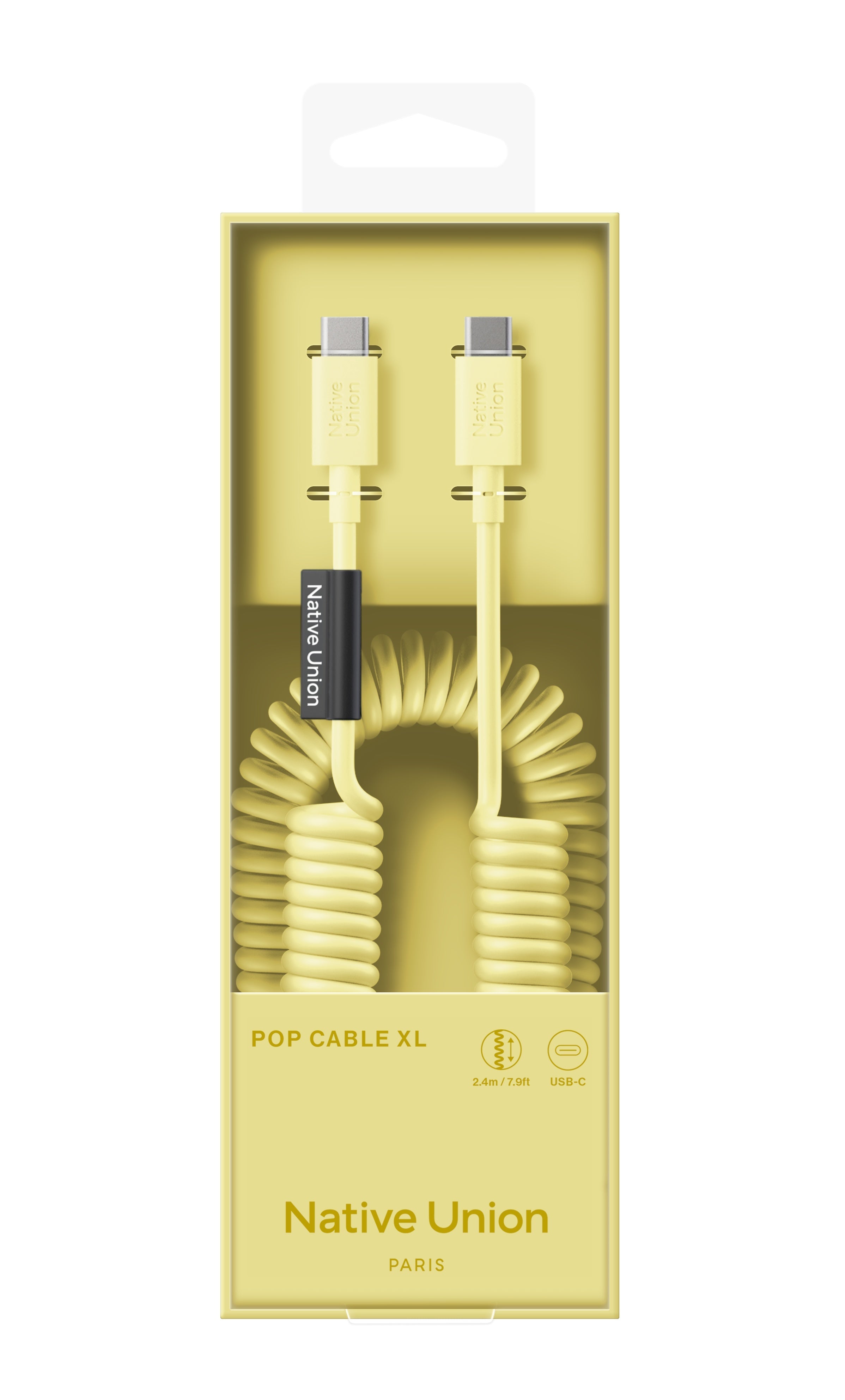 Native Union POP CABLE XL type C-C 2.4M 60W - Lemon