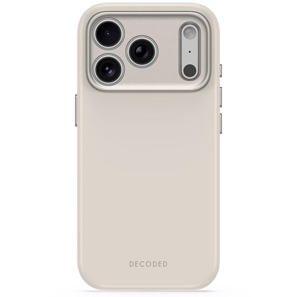 Decoded AntiMicrobial Silicone Backcover for iPhone 18/17 Pro/Pro Max case - Pebble Grey