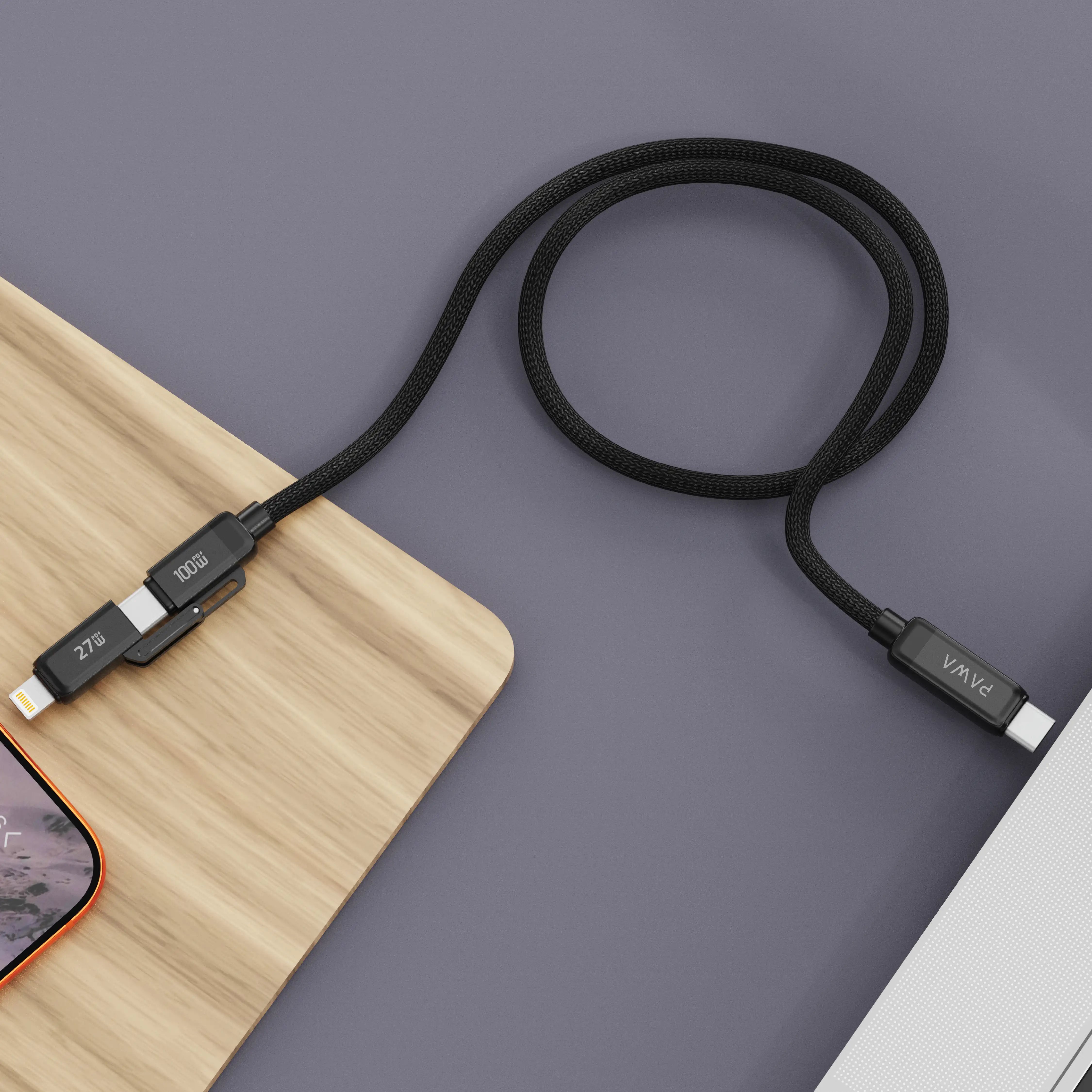 PAWA Dualpulse Typec + Lightning 2in1 Braided Cable