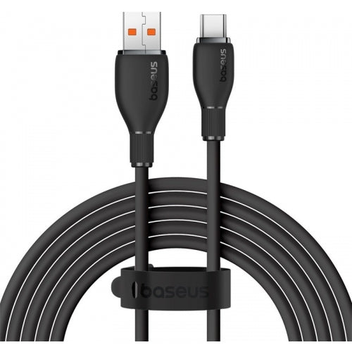Baseus Silky 2m USB-A to USB-C 3A Fast Charging Cable – Black