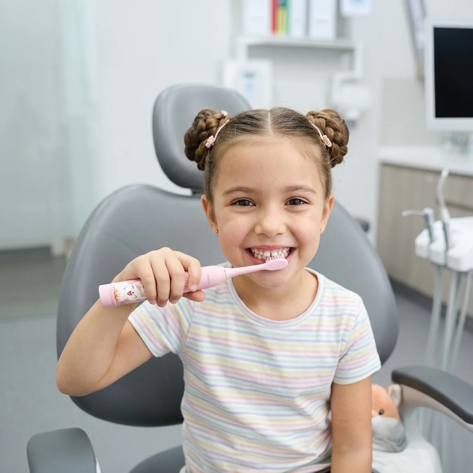 PAWA Electric Toothbrush Giggle For Kids-Pink