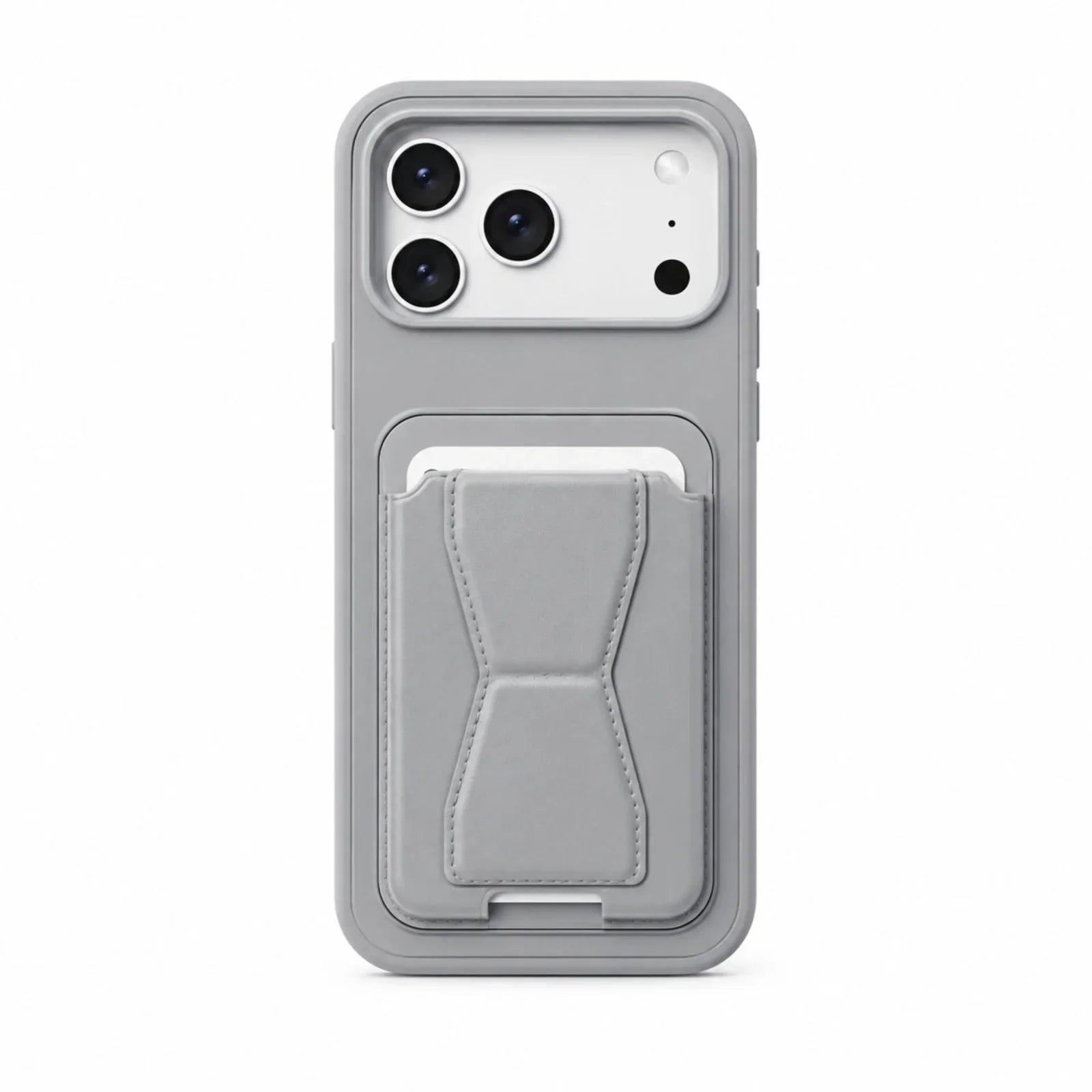 VIP iPhone Case - Stand and Wallet Function - Wallet Case Gray [H] - كفر مقاوم للصدمات + ستاتند + مغناطيس - محفظة
