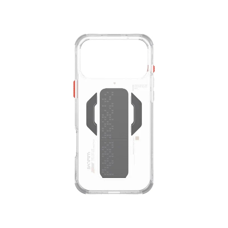 SkinArma Haxa MagSafe Case With Grip Stand for iPhone 17 - Clear [B]- سكين أرما كفر - سلسلة ايفون 17 - ماغ سيف - مسكة وستاند مغناطيس - شفاف