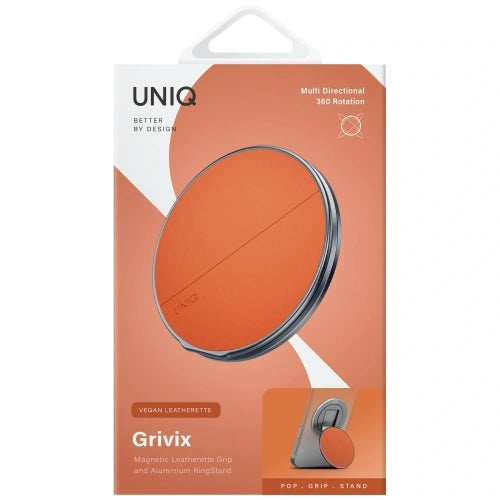 Uniq Grivix Classic 360 Magnetic Mount With Grip-Stand - Flame Orange